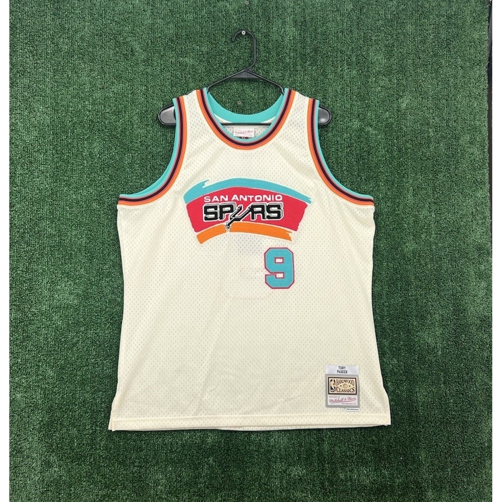 Mitchell & Ness Jersey Tony Parker San Antonio Spurs Hardwood Classics Mens XL